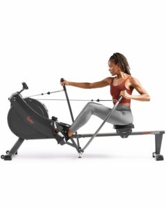 Sunny Health & Fitness Compact Magnetic Rower with Adjustable Resistance
