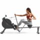 Sunny Health & Fitness Compact Full-Motion Rowing Machine w/Adjustable Resistance, Low-Impact Full-Body Workout Rower w/Long Slide Rail, Space-Saving Design, Optional Free SunnyFit App Connection Premium Magnetic Rower product image