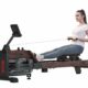 SNODE Rowing Machine for Home Use, Sturdy Rower Machine with 350lb Weight Capacity, LCD Monitor, Ergonomic Seat, Dual Rail WR88- Water Rowing product image