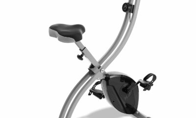 Indoor Cycling Bike - Folding, Upright Stationary Exercise Cycle with Magnetic Resistance product image