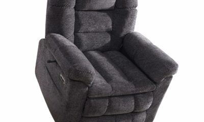 Triple Motor Power Lift Recliner Chair with Massage and Dual Heat for Elderly People, Zero Gravity Lay Flat Recliner Infinite Position, USB Ports(Grey) Grey ADJUSTABLE HEADREST product image
