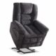 Triple Motor Power Lift Recliner Chair with Massage and Dual Heat for Elderly People, Zero Gravity Lay Flat Recliner Infinite Position, USB Ports（Grey） Grey ADJUSTABLE HEADREST product image