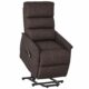 HOMCOM Power Lift Chair with Vibration Massage, Fabric Upholstered Recliner Chair for Elderly with Remote Control, Side Pockets, Brown product image
