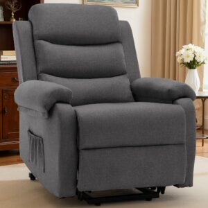 Power Lift Recliner Chair for Elderly, Electric Lift Chair for Adults, Small Recliner with Side Pockets for Living Room Reading Room, Recliner Saves Your Favorite Position, Darkgrey Darkgrey Standard product image