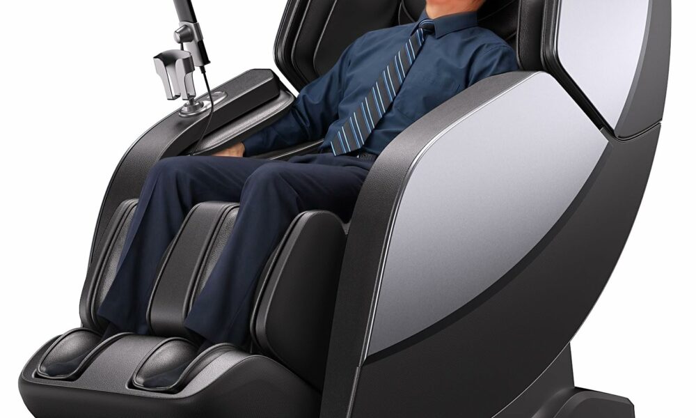 BOB AND BRAD iMaster Pro 4D Full Body Massage Chair, Co-Developed with Physical Therapists, 166° Zero Gravity SL-Track Recliner, Voice Control, Heat, Deep Tissue & Auto-Extend Calf for Tall Users product image