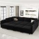 Belffin Oversized Modular Sectional Couch Sleeper Sofa with Storage Velvet Sectional Sofa Bed for Living Room, 12 Seats, Black Black 12 Seats product image