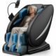 Zero Gravity Full Body Massage Chair Recliner with Heat Therapy, Bluetooth Speaker, Air Compression Massage, Foot Roller, Touch Screen, Space-Saving Design, Faux Leather (Black) product image