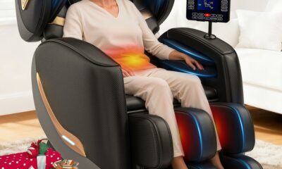 Upgraded Massage Chair Full Body, Zero Gravity Recliner with Heat, 10 Fix Points, Bluetooth, Touch Screen, Footrest, Shiatsu Massage Chair Full Body for Parents, Seniors & Easy Assembly Black product image