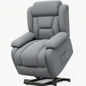 Amopatio Power Recliner Lift for Elderly Upgraded Reclining Chairs Indoor Lounge Chairs Single Sofa with Side Pockets and Remote Control for Living Room Bedroom Grey product image