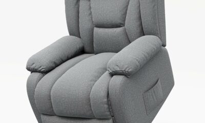 Amopatio Power Recliner Lift for Elderly Upgraded Reclining Chairs Indoor Lounge Chairs Single Sofa with Side Pockets and Remote Control for Living Room Bedroom Grey product image