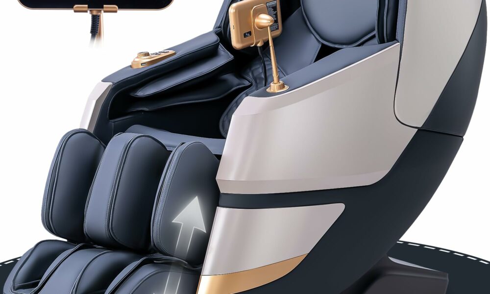 MassaMAX MT339 4D Massage Chair, Full Body Shiatsu Recliner with Automatic Footrest, Zero Gravity, SL Track, Deep Yoga Stretch, 22 Modes, AI Voice Control, Foot Rollers, and Heating (Magic Black) product image