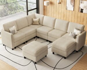Belffin 107.1" U-Shaped Sectional Sofa with Storage