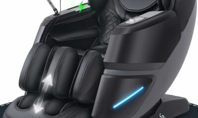 MassaMAX MT339 2026 4D Massage Chair, Full Body Zero Gravity Recliner with SL-Track, Body Scan, Graphene Heating, Deep Yoga Stretch, Foot Rollers & Hands-Free Voice Control (Deep Black) Mt339-deep Black product image