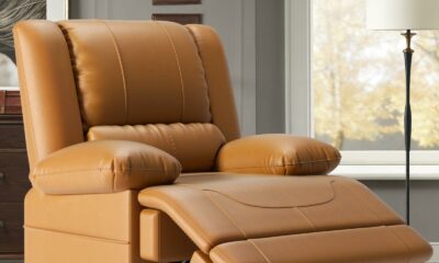 Large Dual Motor Power Lift Recliner Chair with Massage and Heat for Elderly People, Infinite Position,USB Ports and Remote Control,Breathable Leather (Yellow) product image