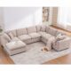 Oversized Modular Sectional Sofa Couch, Large 7 Seater Corner Sofa Modern U Shaped Sectional Couch with Ottoman Cloud Couches for Living Room, Office, Spacious Space, Beige - Chenille product image