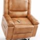 GarveeHome Power Lift Recliner Chair - Heat and Massage, Faux PU Electric Lift Recliner for Elderly & Mobility Impaired, Adjustable Back and Legs, Heavy Duty Lift Chair for Seniors Cognac Regular/ Standard product image