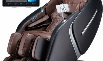 2026 4D Massage Chair Full Body Zero Gravity Shiatsu Messager Chair-SL Track AI APP Body Scanning Heating Back Foot Recliner-Massaging Chairs for Office Home Brown product image