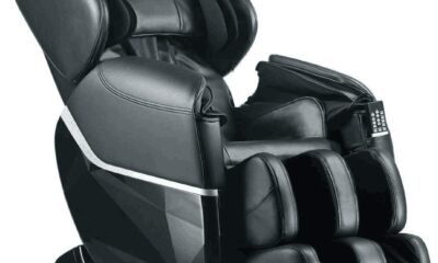 FDW Massage Chair Zero Gravity Full Body Electric Shiatsu Approved Massage Chair Recliner with Foot Rollers Built-in Heat Therapy Air Massage System Stretch Vibrating for Home Office,Black product image