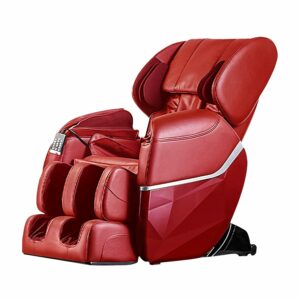 PayLessHere Zero Gravity Full Body Electric Shiatsu UL Approved Massage Chair Recliner with Built-in Heat Therapy and Foot Roller Air Massage System Stretch Vibrating for Home Office, Burgundy product image