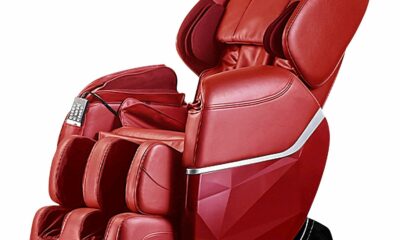PayLessHere Zero Gravity Full Body Electric Shiatsu UL Approved Massage Chair Recliner with Built-in Heat Therapy and Foot Roller Air Massage System Stretch Vibrating for Home Office, Burgundy product image