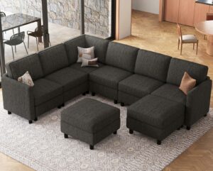 Belffin 107.1" U-Shaped Sectional Sofa with Storage