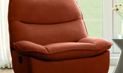 FLEXISPOT XRC7 Swivel Rocker Recliner Chair, 360° Swivel Oversized Armless Recliner with Oeko-TEX Certified Three-Proof Fabric, Award-Winning Design, Gaming Chair for Living Room Gaming Room, Orange Manual Orange product image