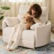 FLEXISPOT Mochi Oversized 54" Power Recliner Chair for Big and Tall Adults, Chenille Fabric Electric Recliner with USB & Type-C Ports, Wide Single Sofa with Pillows for Living Room & Bedroom, Beige product image