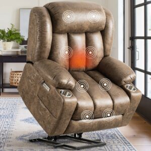 SENYUN Oversized Power Lift Recliner with Heat & Massage