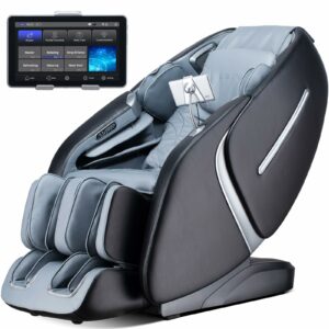 2026 4D Massage Chair Full Body Zero Gravity Shiatsu Messager Chair-SL Track AI APP Body Scanning Heating Back Foot Recliner-Massaging Chairs for Office Home Grey product image