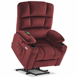 MCombo 7680 Dual Motor Power Lift Recliner Chair with Massage and Heat
