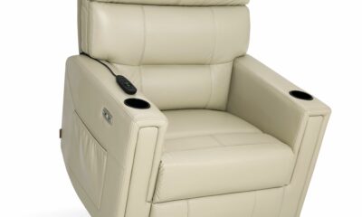 MCombo Triple Motor Oversized Lay Flat Power Lift Recliner Chair with Infinite Position, for 380lbs and Heights 5'7''-6'6" Big and Tall People, Adjustable headrest, Faux Leather R7177 (Cream White) product image