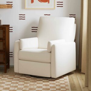 Carter's by Davinci Ethan Swivel Recliner in Performance Cream Linen, GREENGUARD Gold & CertiPUR-US® Certified product image
