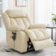 TEKAMON Power Lift Recliner Chair for Elderly with Heat & Massage, Dual Motor Breathable Leather Recliner, Lay Flat Sleeping Chairs with Infinite Position, Remote Control & USB Type-c Ports(Beige) Breathable Leather Medium Beige product image