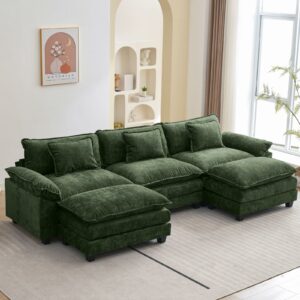 Oprisen 120-Inch Modular Sectional Sofa with Ottoman