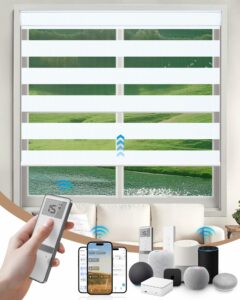 KINCMO Motorized Zebra Blinds (100% Blackout)