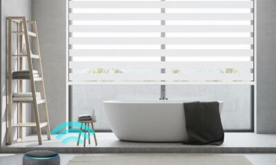 Changshade Motorized Zebra Blinds (Blackout) product image