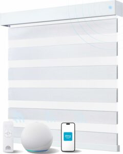 JaeJaes Motorized Zebra Blinds 24-Inch x 72-Inch product image