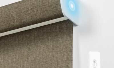 BERISSA Motorized Blinds with Remote,Blackout Smart Blinds for Windows,Linen Fabric,Remote Control,Thermal Insulated Automatic Blinds,Electric Blinds with USB/Solar Pannel.Linen Brown Blackout Linen Brown Custom Size product image