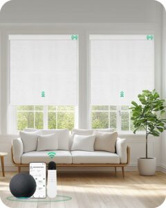 Allesin Motorized Blinds 22x72 Blackout Roller Shades