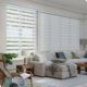 Yoolax Motorized Zebra Blinds Works with Alexa, Motorized Blinds with Remote Custom Size, Privacy Electric Zebra Shades for Windows (80% Shading White) 80% Shading - White 109"W x 118"H product image
