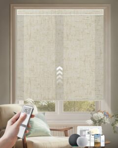 KINCMO Motorized Roller Shades with Remote (75% Blackout)