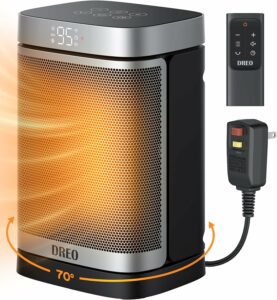 Dreo 1500W PTC Ceramic Space Heater with 70° Oscillation