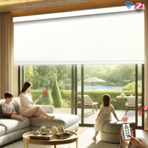 HILADUO Motorized Roller Blinds Custom Width 20-105 Inches product image