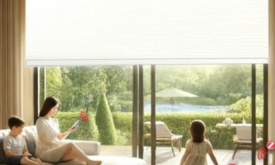 HILADUO Motorized Roller Blinds Custom Width 20-105 Inches product image