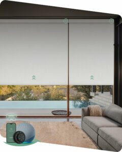 Yoolax Motorized Blinds with Remote, Blackout Roller Shades
