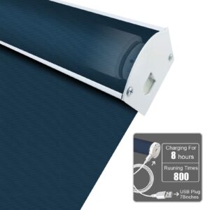 ZY Blinds Motorized Roller Shades with Valance (Wireless, Rechargeable)
