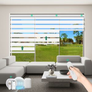Bliwans Motorized Zebra Blinds (Dual Layer, 90% Blackout) product image