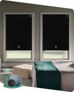 Yoolax Motorized Blackout Roller Shades (Custom Size)
