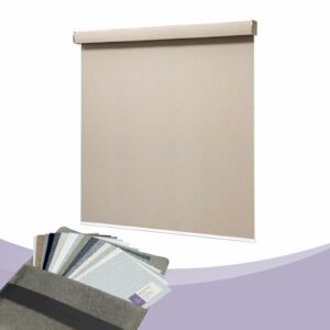 Graywind 100% Blackout Roller Shades Roller Blinds Window Blinds with Valance, One Size (Fabric Samples) Z - Multicolors Room-darkening product image