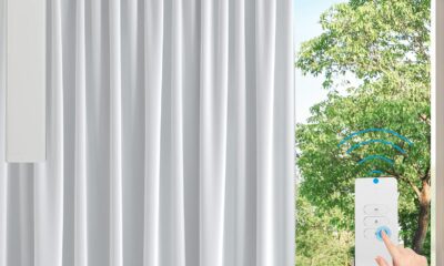 Electric Curtain Track 87"-244" Smart Curtains Motorized Opener Curtains Rod Super Silent Motor with Remote Control (79'') product image